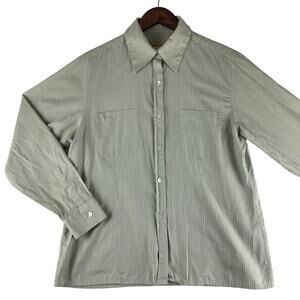 Studio 121 Women’s Vintage Striped Button Down Shirt Size Med